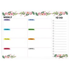 Second Best 花朵留言板 白色 週計畫, 磁鐵