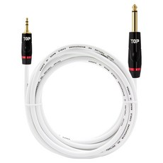 HDtop 3.5 立體聲轉5.5 單聲道連接線, 10m, 1個, 白色, HT-TP713
