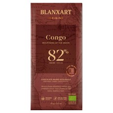 블랑사르트 유기농 다크 82% 빈투바 초콜릿, 75g, 1개