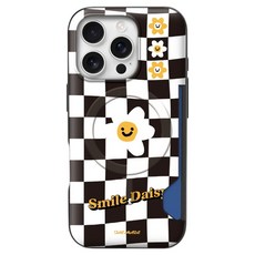 더메이드 스마일 데이지 카드 2장 맥세이프 슬림 범퍼 휴대폰 케이스