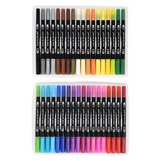 VICDREAM 雙頭刷筆 36種組, 混色, 1套