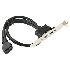 컴스 USB 포트 3.0 20P to USB 2포트 케이블 브라켓 SP691, 1개