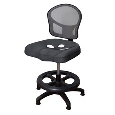 CABLE&HOME'S 凱堡家居 背座可調 三孔挺脊護腰 灰色 學生電腦椅, 46 x 40 x 82~94cm