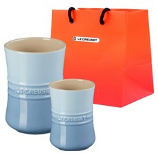 LE CREUSET 調味料容器 250ml+1L+購物袋 M組, 1套, 海岸藍