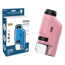 Noverana 便攜式迷你顯微鏡 自然觀察 120倍率 粉紅色, 1個