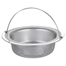 hillo 이지 스텐 손잡이 라운드 싱크대 배수구망, 실버, 1개