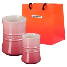 LE CREUSET 調味料容器 250ml+1L+購物袋 M組, 1套, 薔薇石英