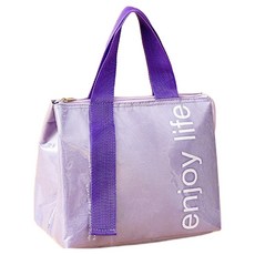 Misoroun 微笑防水加厚保溫袋 高顏值保冷袋, 1個, 紫色享樂