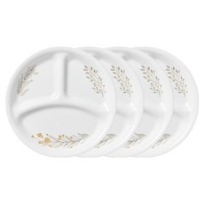 코렐 실버크라운 삼절접시 소 세트, 화이트, 4개