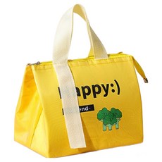 Misoroun 微笑防水加厚保溫袋 高顏值保冷袋, 1個, 黃色角色