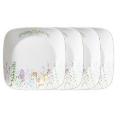 코렐 파스텔가든 사각접시 중, 화이트, 4개, 단품