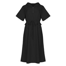 BURU N JUDY Anorak連帽連身裙 OREOP508B, BLACK