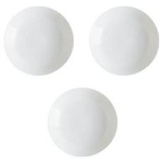 摩登深圓盤 小(直徑 20.2cm x 高 4.3cm) YJ768, 1個, 白色, 小 3入