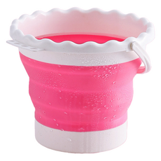 Pick&Home多功能攜帶式水彩用圓形水桶, 粉色
