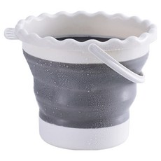 Pick&Home多功能攜帶式水彩用圓形水桶, 灰色