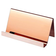 PickUpLife 인테리어 메탈 명함꽂이 유광 로즈 골드, 1개, 1단