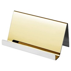 PickUpLife 인테리어 메탈 명함꽂이 유광 골드, 1개, 1단