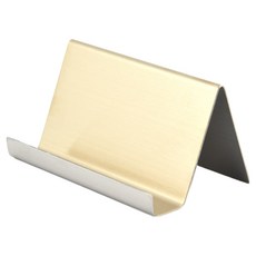 PickUpLife 이쁜 메탈 명함꽂이 골드, 1개, 1단