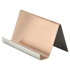 PickUpLife 이쁜 메탈 명함꽂이 유광 로즈 골드, 1개, 1단