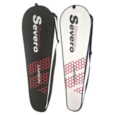 Severo 羽球拍單層全罩式高級球袋2件組, 1套, 黑色, 白色