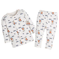 moimoln 兒童 Clip Labe 人造絲彈性長袖上下套裝 M242NNH05P