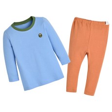 moimoln 兒童 E Elbamboo 羅紋彈性長袖上下衣套裝 M242NNN57P