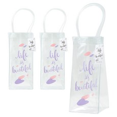 투명 쇼핑백, 혼합색상, 3개