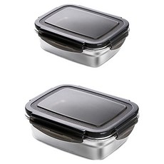 Casabeni Food Server無研磨304不鏽鋼密封保鮮盒 2款, 1組, 350ml+550ml