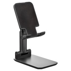 리빙홈 탁상용 접이식 스마트폰 핸드폰 거치대, 블랙, 1개