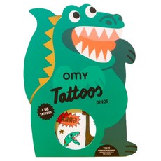 OMY 恐龍紋身貼紙 TAT02, 1個, 混合顏色