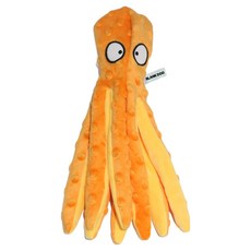 Blank Dog 寵物章魚啾啾沙沙聲玩具, 橘色, 1個