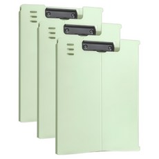 모던베이스 파스텔 스탠딩 덮개 클립보드 A4 315 x 235 mm, 연두, 3개