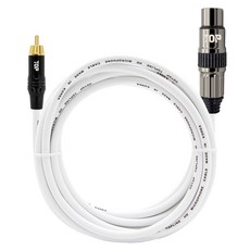 HDtop RCA 公 TO XLR 母連接線 白色 HT-TP1169, 1.5m, 1個