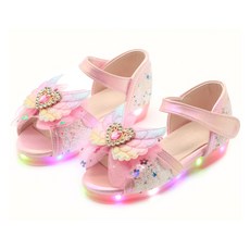 女童 RM 天使翅膀 LED 涼鞋