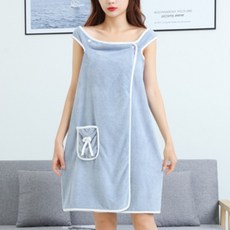 더부들 골프 샤워 가운 80 x 135 cm, 파란색, 1개