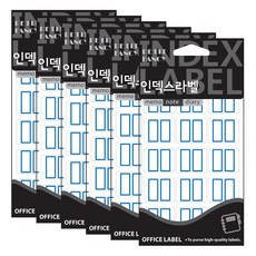 쁘띠팬시 인덱스 견출지 20-103B, 파란색, 18개입, 6개