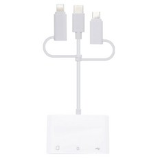 Coms 智慧型手機多功能轉換器 3合1 讀卡機 USB Type C, 1個, ID388