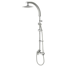 다인이엔지 두진 3 WAY 욕실 해바라기 레인 샤워수전 DB1900 방문설치, 실버, 1개