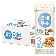 연세두유 저당 아몬드 잣 두유, 190ml, 24개