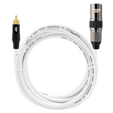 HDtop RCA 公 TO XLR 公 連接線 白色 HT-TP1165, 1個, 40m