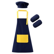 KIZTREE 兒童美術遊戲烹飪遊戲圍裙 + 袖套 + 頭巾套組 WQ-005