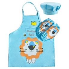 KIZTREE 兒童美術遊戲防水圍裙 + 袖套 + 頭巾組 WQ-004