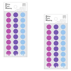 Petit 辦公室重點和紙貼紙 6入 OPM-V302A, 2個, 混合色