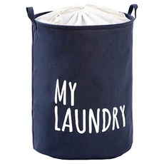 Onetique 大容量可折疊布料洗衣籃, 海軍藍
