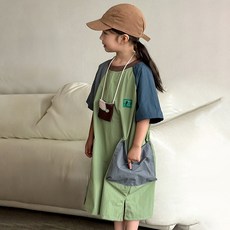 女童C款工裝日常親子裝連身裙