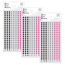 Petit 辦公室重點標示和紙貼紙 6入 OPM-BK306A, 6個, 混色, 3個