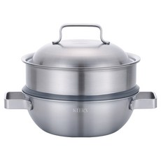 LiViNG ART IH電磁爐適用Schertern通體五層宮廷火鍋 + 蒸架套組, 1套, 單一顏色, 20cm