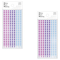 쁘띠팬시 오피스 포인트 마스킹 스티커 6p OPM-BV306A, 혼합색상, 2개