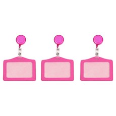 V-Rose 護士員工證名牌伸縮扣保護套, 橫式玫瑰, 3個