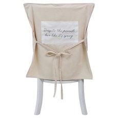 하늬통상 패브릭 식탁의자 커버, 연베이지, 1개